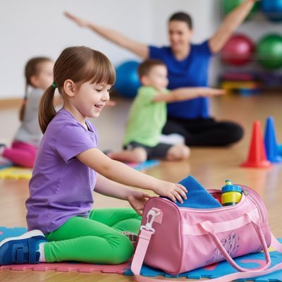 sac de sport enfant rose fille range son matériel dans son sac yoga zenitude