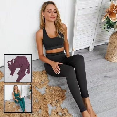Tenue yoga grise et démonstration autres couleurs et options yoga zenitude