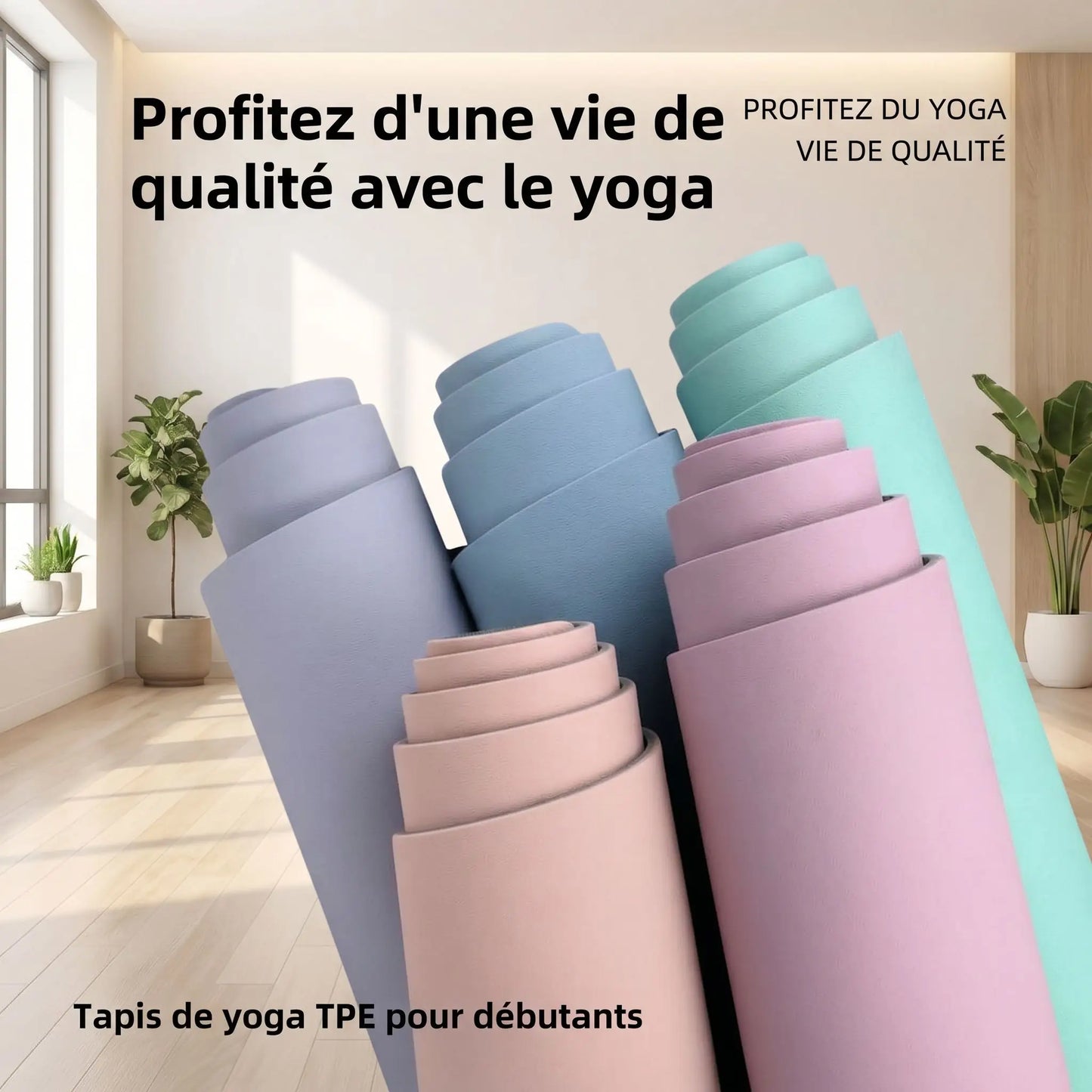 Tapis de yoga antidérapant | Confort Articulaire - Yoga Zenitude