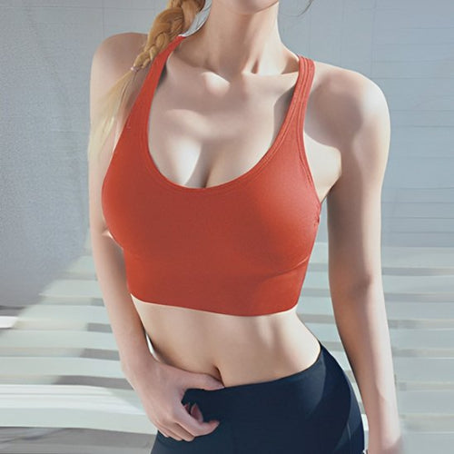 Brassières sport femme rouge yoga zenitude