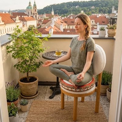 Coussin yoga beige yoga zenitude