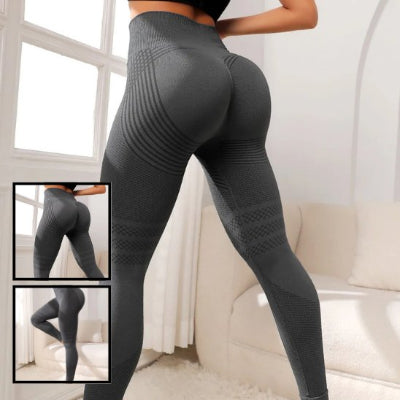 legging sport femme gris debout de dos yoga zenitude