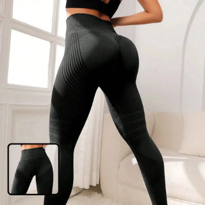 legging sport femme noir debout de dos yoga zenitude
