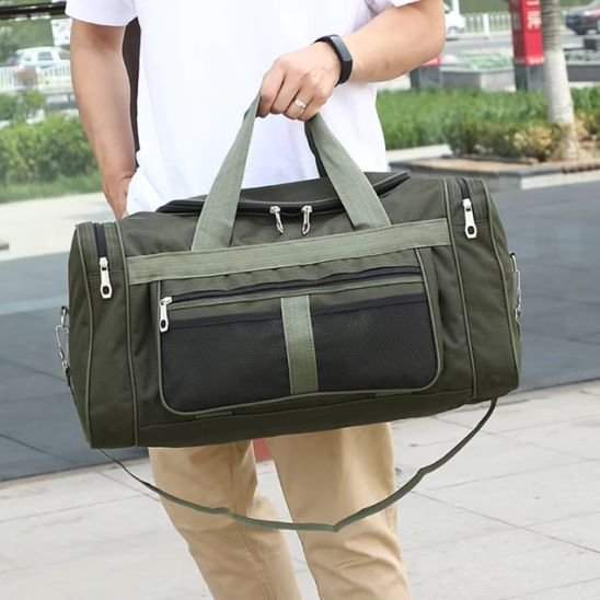 sac de sport khaki homme vue de face yoga zenitude