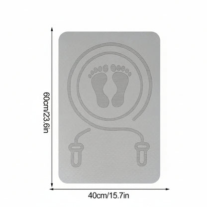 tapis de sport couleur gris avec mesures