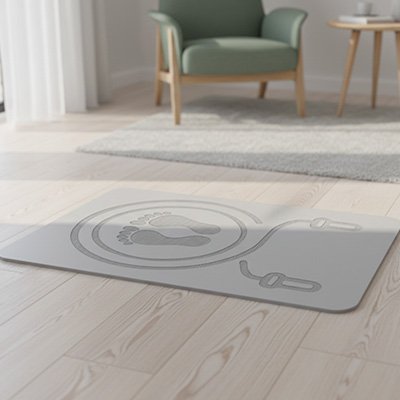 tapis de sport gris