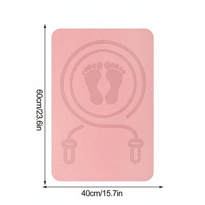 tapis de sport rose avec mesures