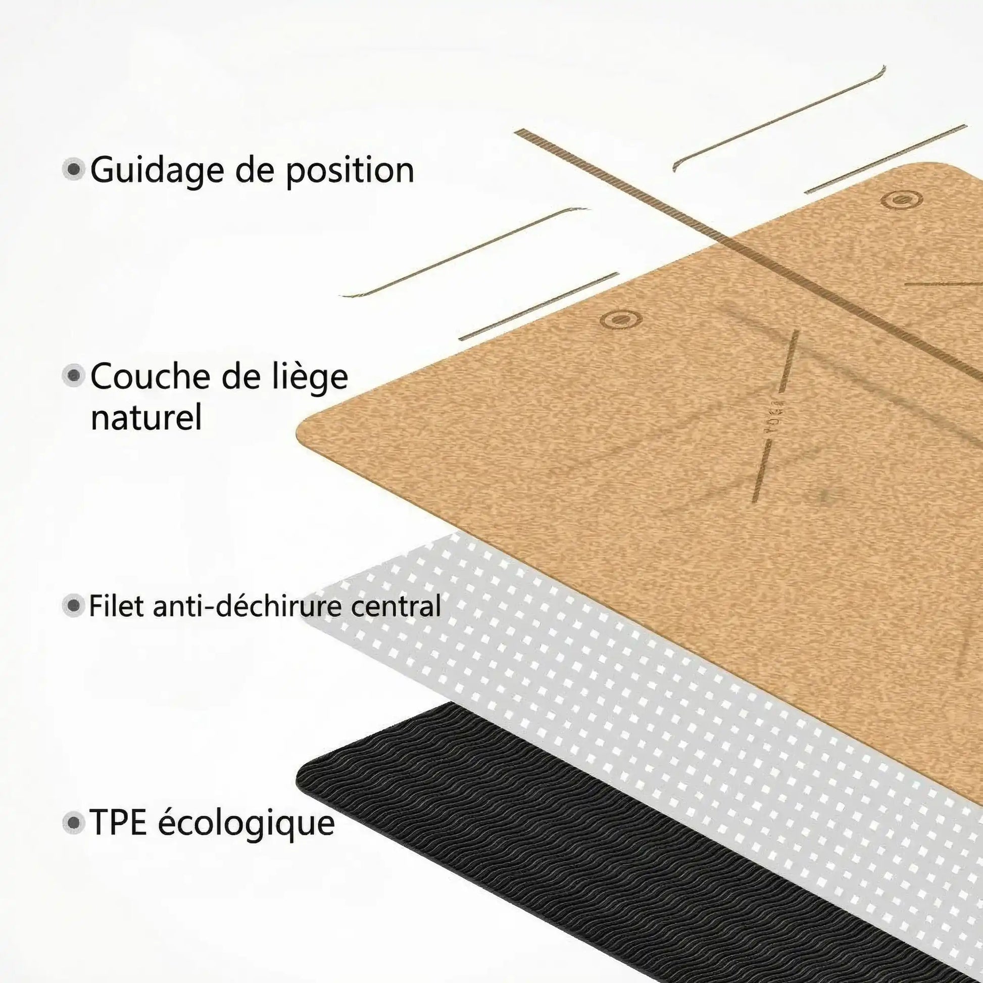 tapis de yoga en liège | Antidérapant Naturel - Yoga Zenitude