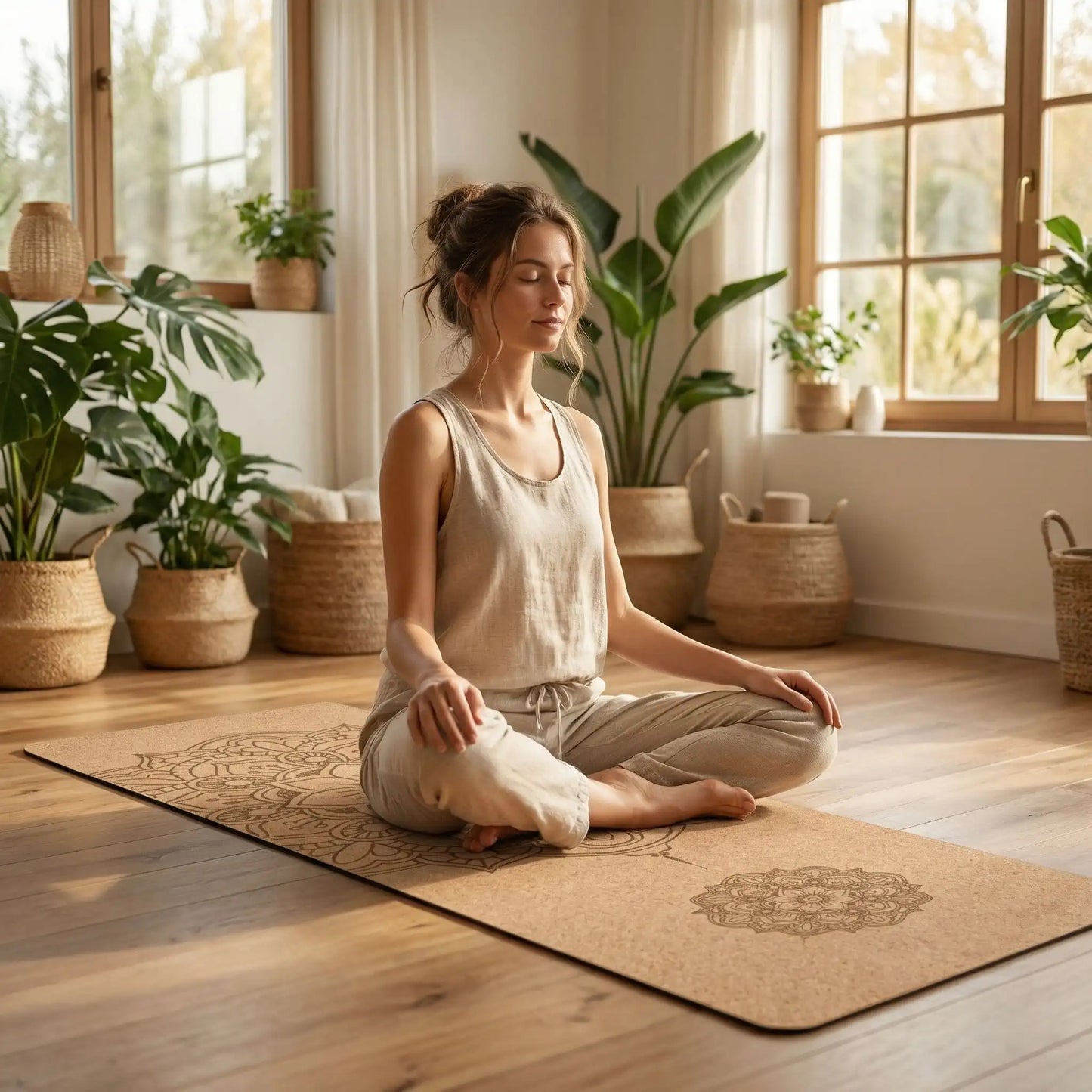 tapis de yoga en liège | Antidérapant Naturel - Yoga Zenitude
