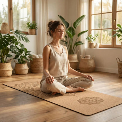 tapis de yoga en liège | Antidérapant Naturel - Yoga Zenitude