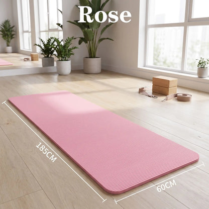 tapis pour sport épais rose avec mesures yoga zenitude