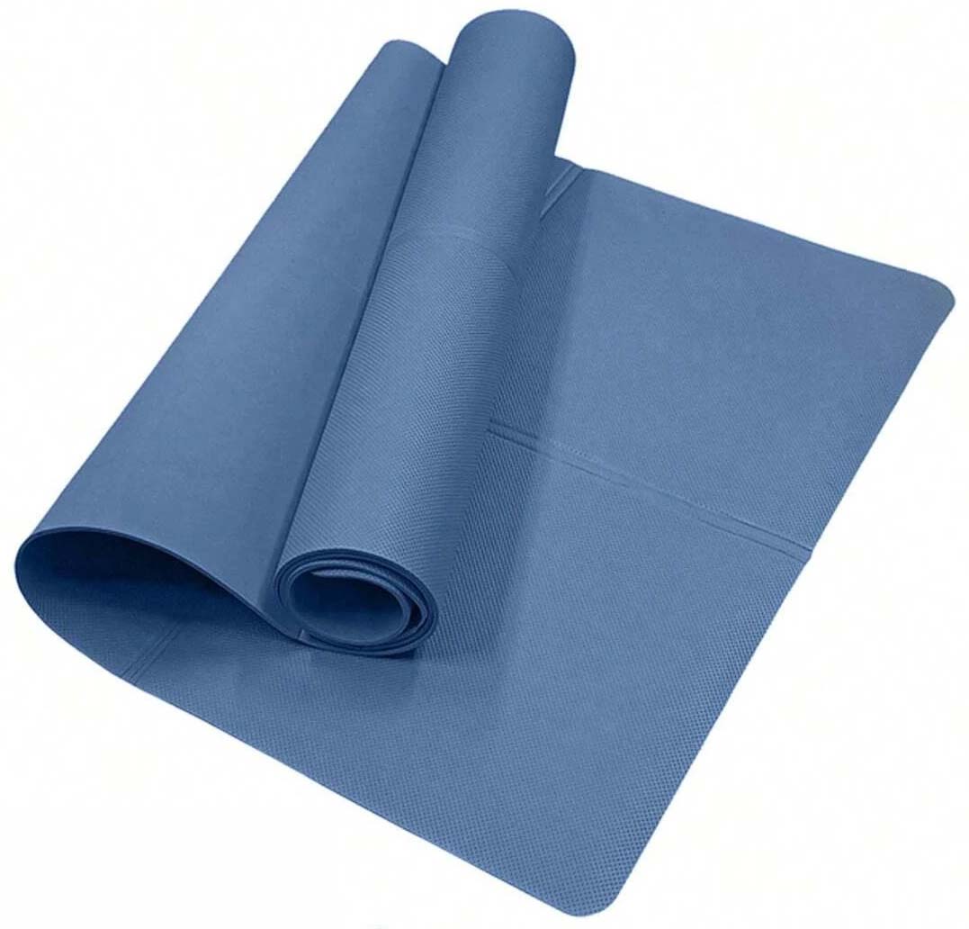 tapis yoga de voyage ultra léger bleu yoga zenitude