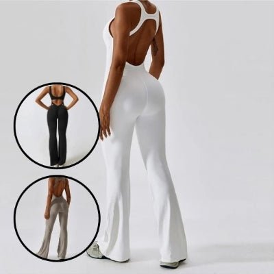 Tenue yoga blanche de dos avec 2 autres choix de couleurs yoga zenitude