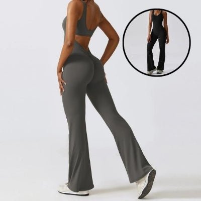 Tenue yoga grise de dos et version petite en noire  yoga zenitude