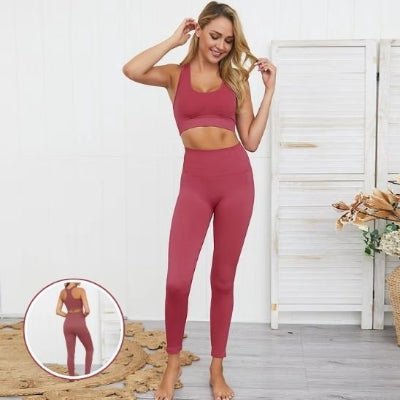 Tenue yoga brassière legging rose yoga zenitude