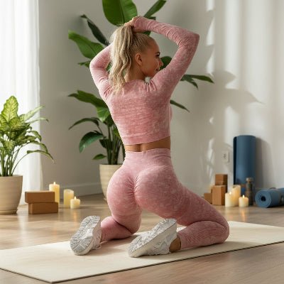 Tenue yoga rose vue de dos yoga zenitude